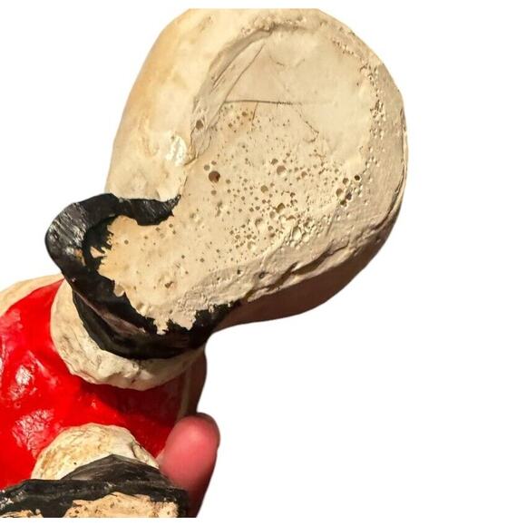 VTG Santa w/ Bag & Pipe Christmas Holiday Figurine Planter 70s Succulents READ - Picture 5 of 8